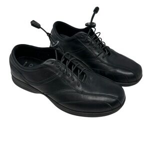 ABEO Smart System Black Leather Slip-On Sneakers‎ with Lock Laces – Size 9.5